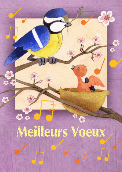 Carte Meilleurs Voeux Et Mesanges : Envoyer une Carte De Carte Meilleurs Voeux Et Mesanges : Envoyer une Carte De